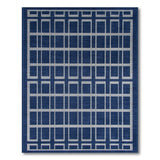 Blue and Teal Geometric Modern Navy Blue Geometric Grid Area Rug