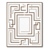 Beige and Neutral Intricate Beige Maze Labyrinth Area Rug