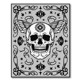 Winged Skull Mandala Ornate Rug