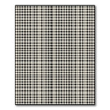 Classic Black White Gingham Checkered Rug