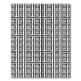 Geometric Modern Grid Bold Black White Geometric Grid Area Rug