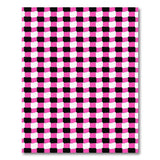 Wavy Pink Black Checkered Area Rug