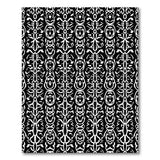 Black White Heritage Tribal Face Rug