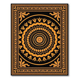 Ornate Orange Mandala Persian Area Rug