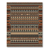Heritage Tribal Geometric Area Rug Black Tan Terracotta