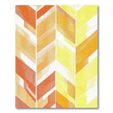 Geometric Modern Vibrant Orange Chevron Geometric Area Rug