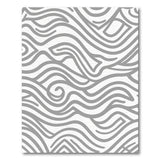 Abstract Grey Wave Swirl Area Rug