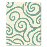 Blue and Teal Swirl Teal Swirl Abstract Area Rug