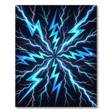 Blue and Teal Electric Blue Lightning Area Rug