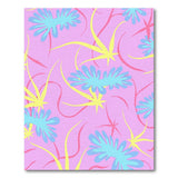 Vibrant Pink Abstract Flower Area Rug