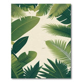 ODIKA Tropical Palm Leaf Washable Area Rug, Low Pile Non-Slip Botanical Green Rug for Living Room Bedroom