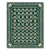 Emerald Green Persian Lattice Area Rug