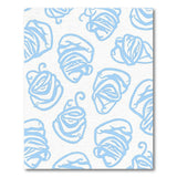 Playful Light Blue Swirling Shells Area Rug