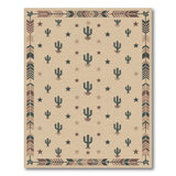 Beige Southwestern Cactus Arrow Area Rug
