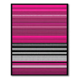 Geometric Modern Vibrant Pink Striped Geometric Area Rug
