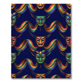 Rainbow Mask Swirl Area Rug