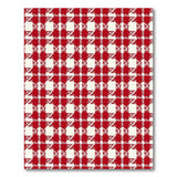 Rustic Farmhouse Red White Gingham Checkered Area Rug