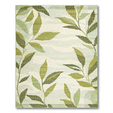 Green Abstract Area Lush Green Leaves Abstract Area Rug