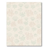 Coastal Seashell Coral Beige Area Rug