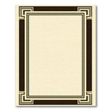 Geometric Modern Beige Geometric Frame Area Rug