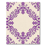 Purple Purple Ornate Floral Damask Area Rug