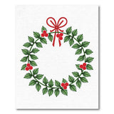 Festive Holly Wreath Area Rug