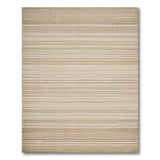 Beige Striped Woven Coastal Beach Area Rug