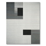 Black and White Monochrome Geometric Block Area Rug