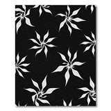 Black White Swirling Leaf Area Rug