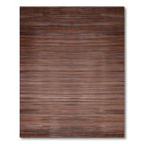 ODIKA Washable Brown Horizontal Striped Low Pile Area Rug, Non-Slip & Pet Friendly