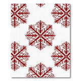 Intricate Red Snowflake Area Rug