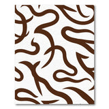 Abstract Brown Swirl Area Rug