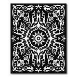 Traditional Persian Black and White Elegant Black White Persian Floral Area Rug