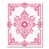 Pink Ornate Floral Medallion Area Rug