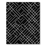 Black White Geometric Maze No. 3 Area Rug