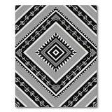 Black and White Bold Black White Tribal Geometric Area Rug