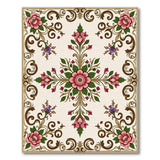 Traditional Persian Multi-color and Patterns Ornate Pink Floral Medallion Area Rug
