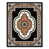 Black Terracotta Medallion Persian Area Rug