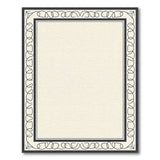 Elegant Beige Area Rug with Ornate Black Border