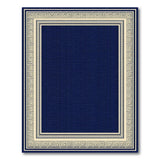 Blue and Teal Navy Blue Greek Key Border Area Rug