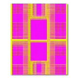 Multi-color and Patterns Vibrant Pink Yellow Geometric Grid Area Rug