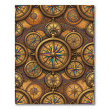 Vintage Gold Compass Area Rug