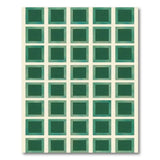 Modern Green Grid Tile Area Rug