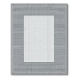 Black White Geometric Frame Area Rug