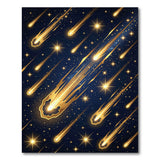 Golden Meteor Shower Area Rug