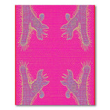 Vibrant Pink Tribal Claw Pattern Area Rug
