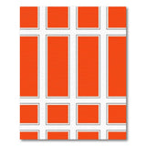 Vibrant Orange Geometric Grid Area Rug