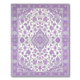 Purple Traditional Persian Purple Floral Medallion Persian Area Rug
