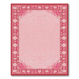 Blush Pink Heart Border Persian Area Rug