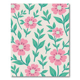 Blush Pink Camellia Floral Area Rug
